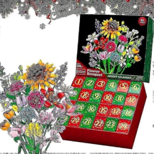 Passer for Blomsterbukettklosser Julekalender Jul 24 Dager Solsikkebukett Blindboks jc 2025