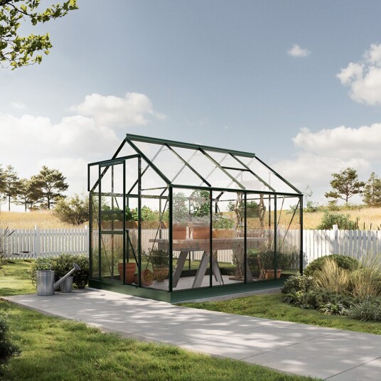 Drivhus Bruka Grønnlakkert Sikkerhetsglass, Nei, 4,9 M²