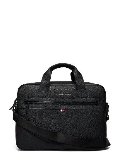 Tommy Hilfiger Essential Pu Computer Bag - Black - ONE SIZE