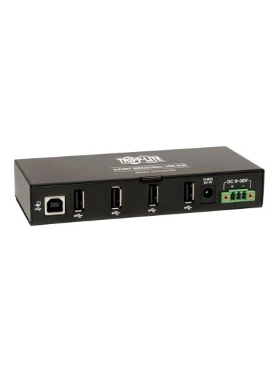 Eaton series 4 Port Rugged Industrial USB 2.0 Hi Speed Hub w 15KV ESD Immunity Metal Mountable USB hub 4 porter Svart U223 004 IND