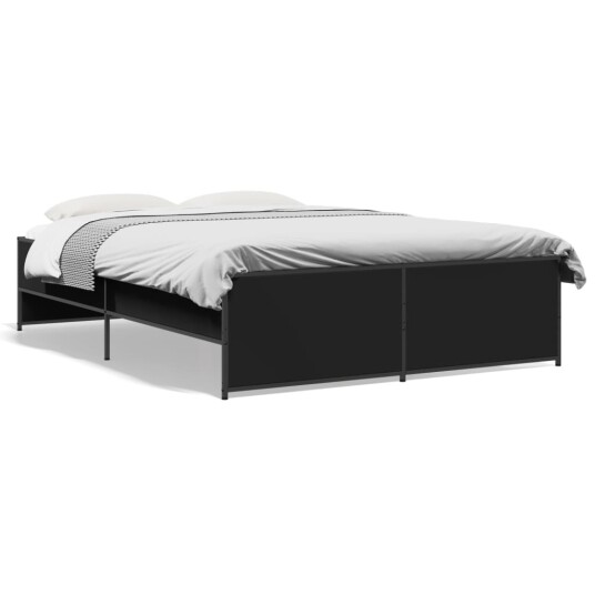  Sengeramme svart 135x190 cm konstruert tre og metall 8721102610929