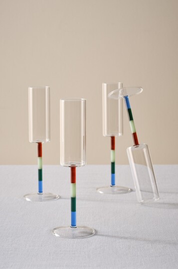 Jotex Champagneglass 4pakning Transparent/multi MILANO 2074000010
