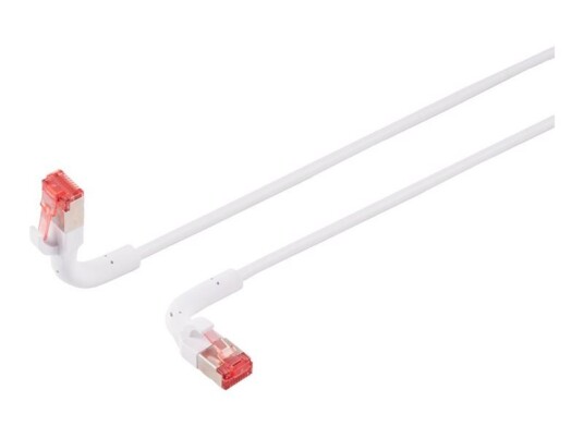 Lanview Flex-Angle Koblingskabel Rj-45 Hann Til Rj-45 Hann 10 M 3.6 Mm U/Ftp Cat 6A Uten Hindringer Hvit
