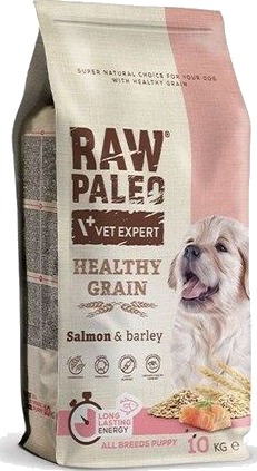Vetexpert Valpefôr Raw Paleo Healthy Grain Laks Og Bygg Tørrfôr Til Hund 10 Kg