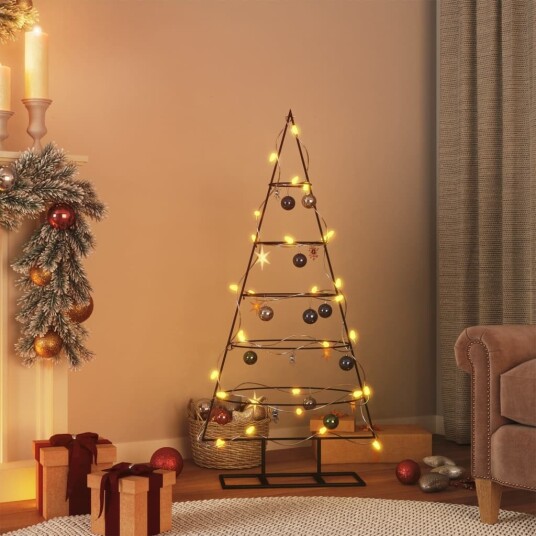 vidaXL Juletre til dekorasjon metall svart 125 cm vidaXL Juletre til dekorasjon metall svart 125 cm