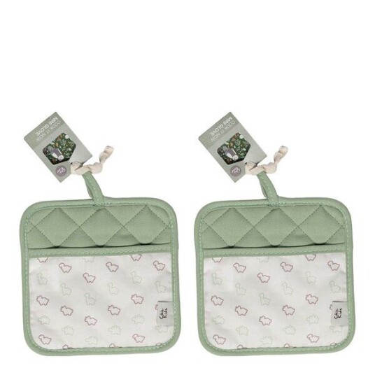 Modern House Chic Kids gryteklut 17,5x17,5 cm 2 stk dinosaur Modern House Chic Kids gryteklut 17,5x17,5 cm 2 stk dinosaur