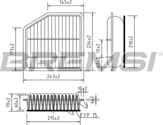 Luftfilter BREMSI FA0114 Luftfilter BREMSI FA0114