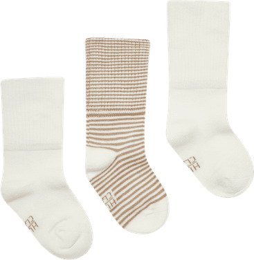 Hust & Claire Fosu 3 pk bambus sokker til barn   ivory   25 28