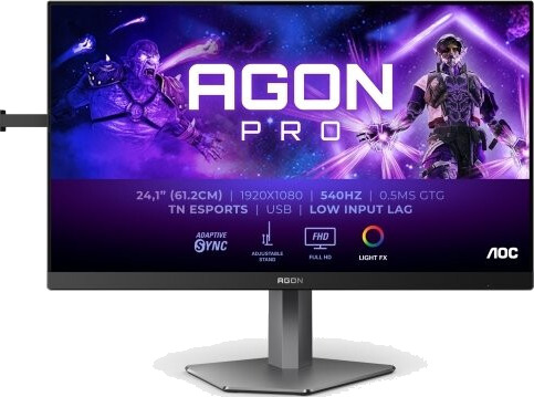 AOC AGON PRO AG246FK 24" Gaming Skjerm FHD 540Hz Sort AOC AGON PRO AG246FK 24" Gaming Skjerm FHD 540Hz Sort
