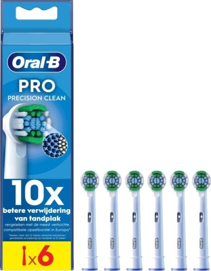 Oral B Pro Precision Clean tannbørstehoder 6 stk Hvit Oral B Pro Precision Clean tannbørstehoder 6 stk Hvit