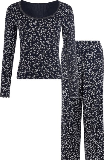Dorina Yas Long Pj Set   Navy   XS