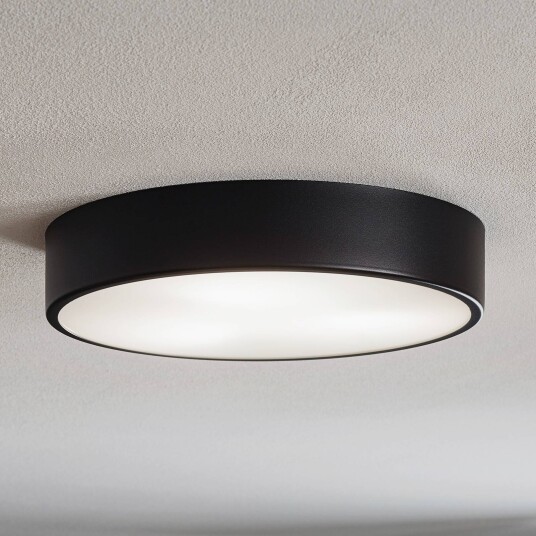 TEMAR LIGHTING Cleo 400 taklampe svart sensor IP20 Ø 40 cm metall