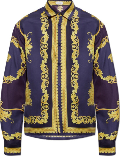 Versace Herre Skjorter Blå XL,