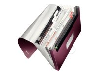Leitz Style - Dokumentmappe - kan utvides - 6 rom - 6 deler - for A4 - med fliker - rubinrød