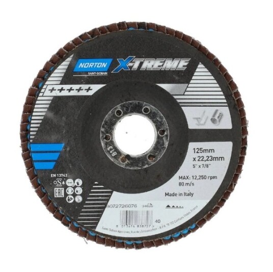 Norton Lamellrondell 125x22 K40 X-Treme
