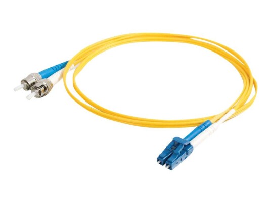 C2G LC-ST 9/125 OS1 Duplex Singlemode PVC Fiber Optic Cable (LSZH) - koblingskabel - 2 m - gul
