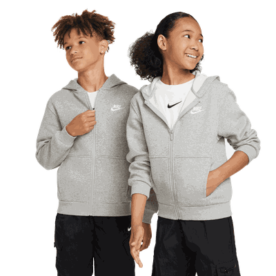 Nike Sportswear Club Fleece hettejakke junior Grå L