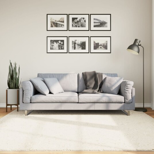 Teppe OVIEDO kort luv beige 200x200 cm 8721012230958