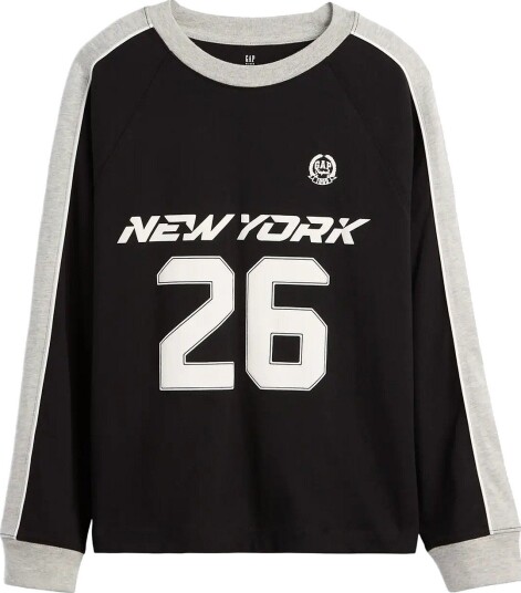 GAP Oversized Sporty T Shirt From The Gap Collection   BLACK   116/122