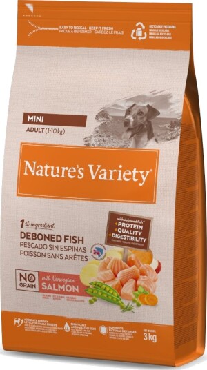 Nature’S Variety Tørrfôr Adult Nature'S Variety No Grain Mini Laks 3 kg