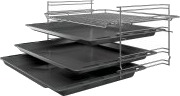 Bosch Serie | 4 HKR39A250U - Komfyr - frittstående - bredde: 60 cm - dybde: 60 cm - høyde: 90 cm - med selvrens - rustfritt stål