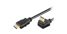 MicroConnect High Speed HDMI with Ethernet - HDMI-kabel med Ethernet - HDMI hann til HDMI hann - 1 m - 270°-kontakt