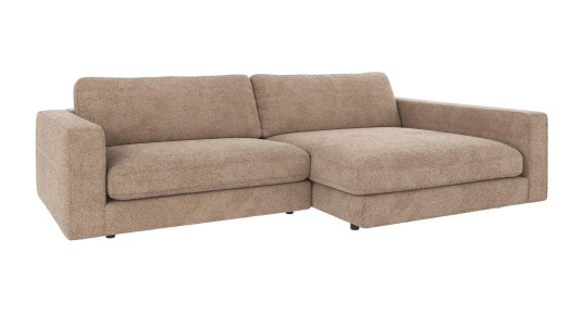 Rowico Home Duncan 3 seters sofa med sjeselong H Greige Robin 109 258 x 150 x 78 cm Beige