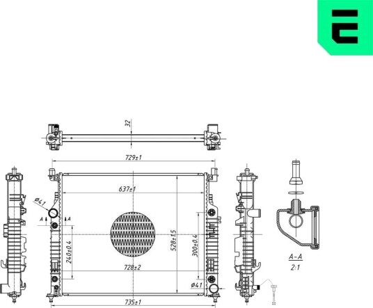 ERA 673075 Radiator motorkjøling