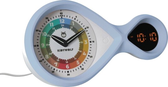 Kidywolf Vekkerklokke   Analog/Digital   Kidya Alarm   Blå   Kidywolf   OneSize   Nattlampe