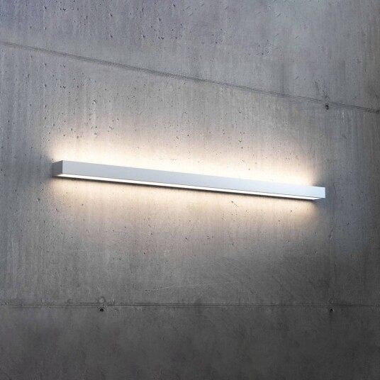MCJ Mera LED-vegglampe bredde 120 cm aluminium 3000K