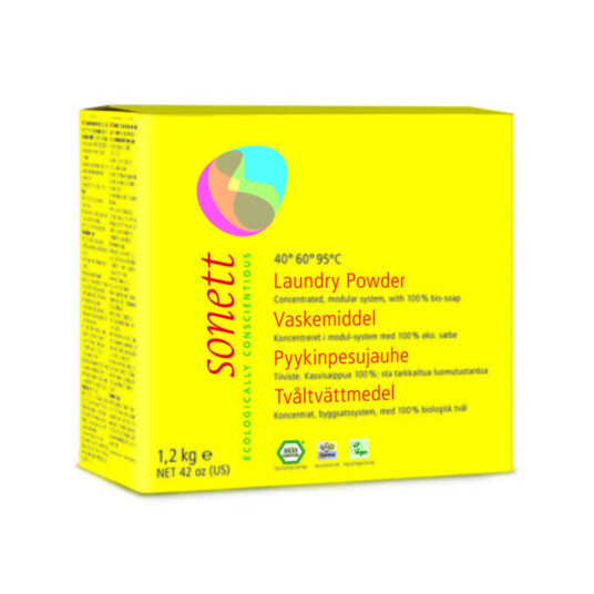 Sonett vaskepulver tøy 1,2 kg Sonett vaskepulver tøy 1,2 kg