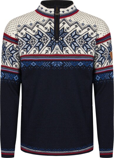 Dale of Norway Men"s Vail Sweater Navy Navy Red Offwhite Indigo Blue XXL