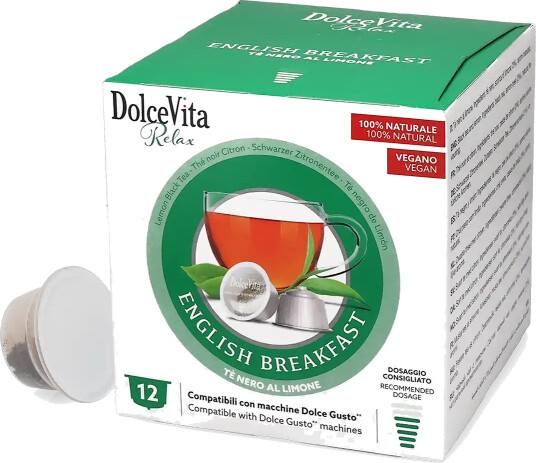 Dolce Vita | English Breakfast Te 12 kapsler til Dolce Gusto