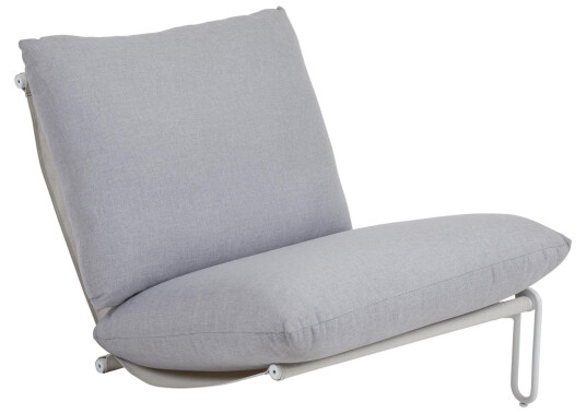 Brafab Blixt lounge modul Hvit med grå pute Forlengelsesdel Hvit Brafab Blixt lounge modul Hvit med grå pute Forlengelsesdel Hvit