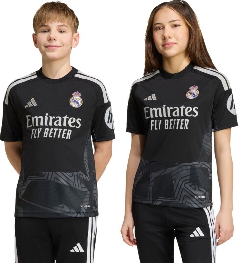 Adidas Performance Fotballdrakt Real H Black Adidas Performance 16 år 176 T skjorte Grå Hvit Svart