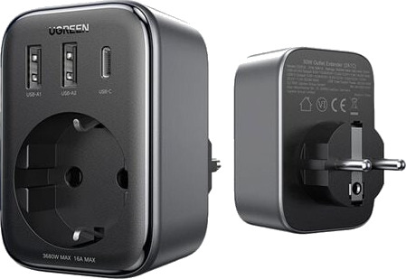 Ugreen Nexode 30W Vegglader med 2xUSB og 1xUSB-C - Sort Ugreen Nexode 30W Vegglader med 2xUSB og 1xUSB-C - Sort