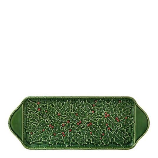Bordallo Pinheiro   Holly fat 46,5 cm misteltein grønn