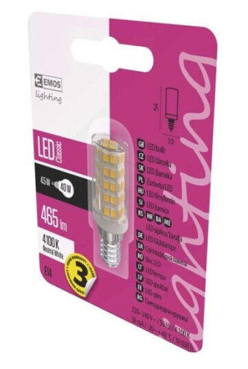 Emos Zq9141 4,5 W 40 E14 465 Lm 30000 Timer Nøytral Hvit