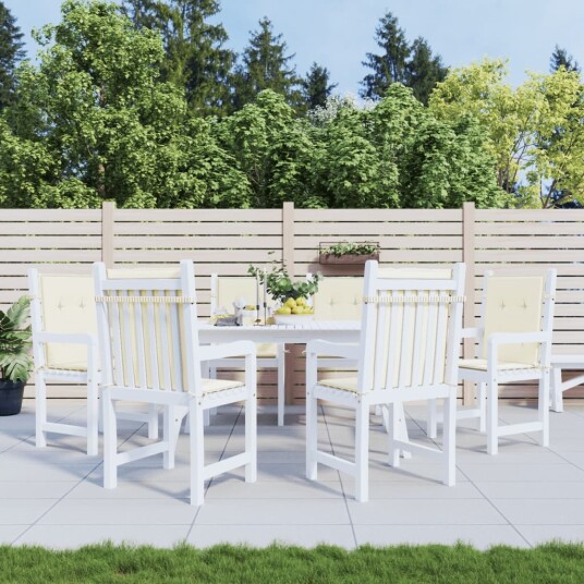 vidaXL Hage stolputer 6 stk. Krem 100 x 50 x 3 cm