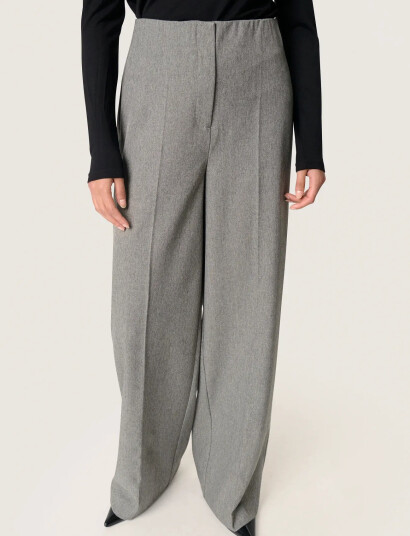 Soaked in Luxury Sllilu Corinne Wide Long Pants - Grey - XS