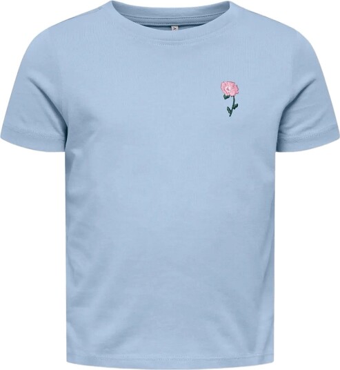 Kids Only Kmgvega Life Ss Reg Emb Tee Box Jrs Noos SOFT CHAMBRAY 128
