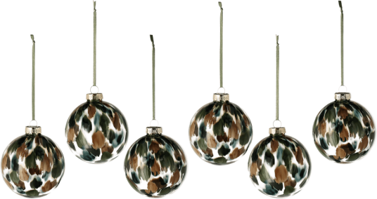 Scandi Living Overcast julekule Ø8 cm 6-pack Grønn