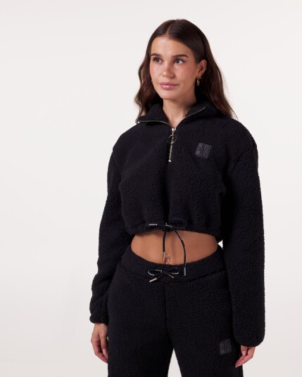 Bumpro Soft Teddy 1/2 Zip Black - L Bumpro Soft Teddy 1/2 Zip Black - L