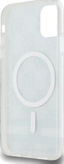 DKNY MagSafe etui for iPhone 11/Xr med rutete mønster - Svart