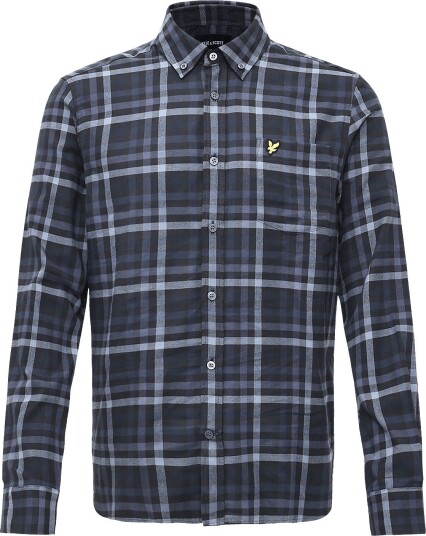 Lyle & Scott Tonal Check Shirt DARK NAVY XS