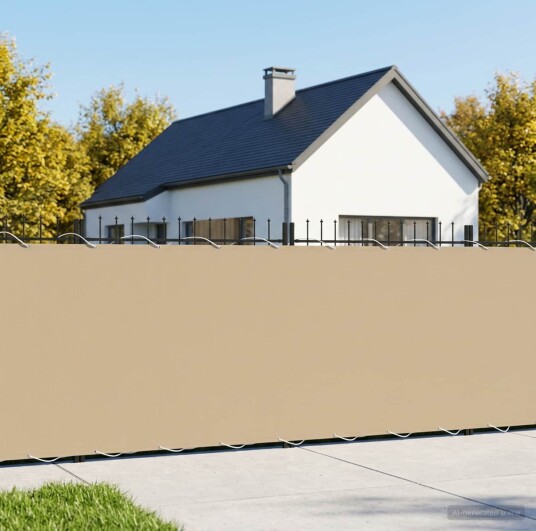 vidaXL Balkong privat skjerm 150 x 400 cm Polyester Beige