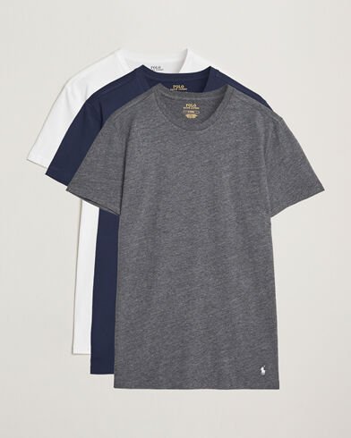 Polo Ralph Lauren 3-Pack Crew Neck T-Shirt Navy/Grey/White Polo Ralph Lauren 3-Pack Crew Neck T-Shirt Navy/Grey/White