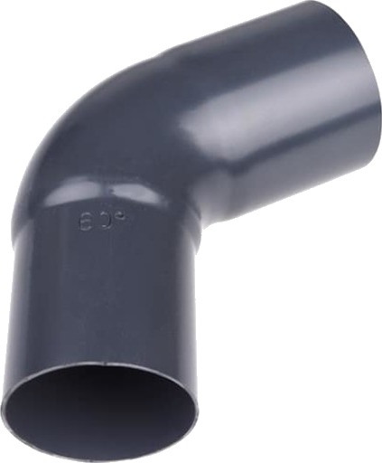 Plastmo bend Ø110mm 60° grafitt Grå