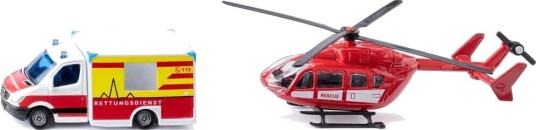 Siku Mercedes-Benz Ambulanse Og Redningshelikopter Lekesett - 3+ År