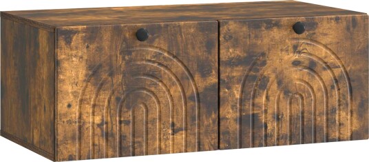 Vegghengt TV skap Røkt Eik 78,5 x 41 x 30 cm Konstruert tre Vegghengt TV skap Røkt Eik 78,5 x 41 x 30 cm Konstruert tre